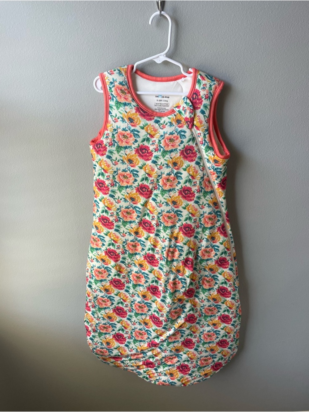 Little One Shop Floral Bamboo Sleeveless Baby Sleep Sack 2.5 TOG